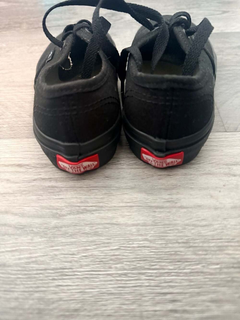 Vans Authentic Size 10.5 Kids Black Canvas Sneakers